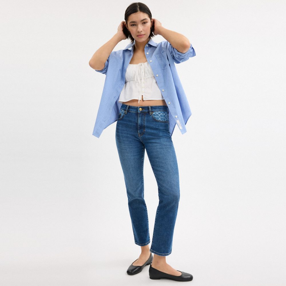 Coach Skinny Jeans Medium Blue