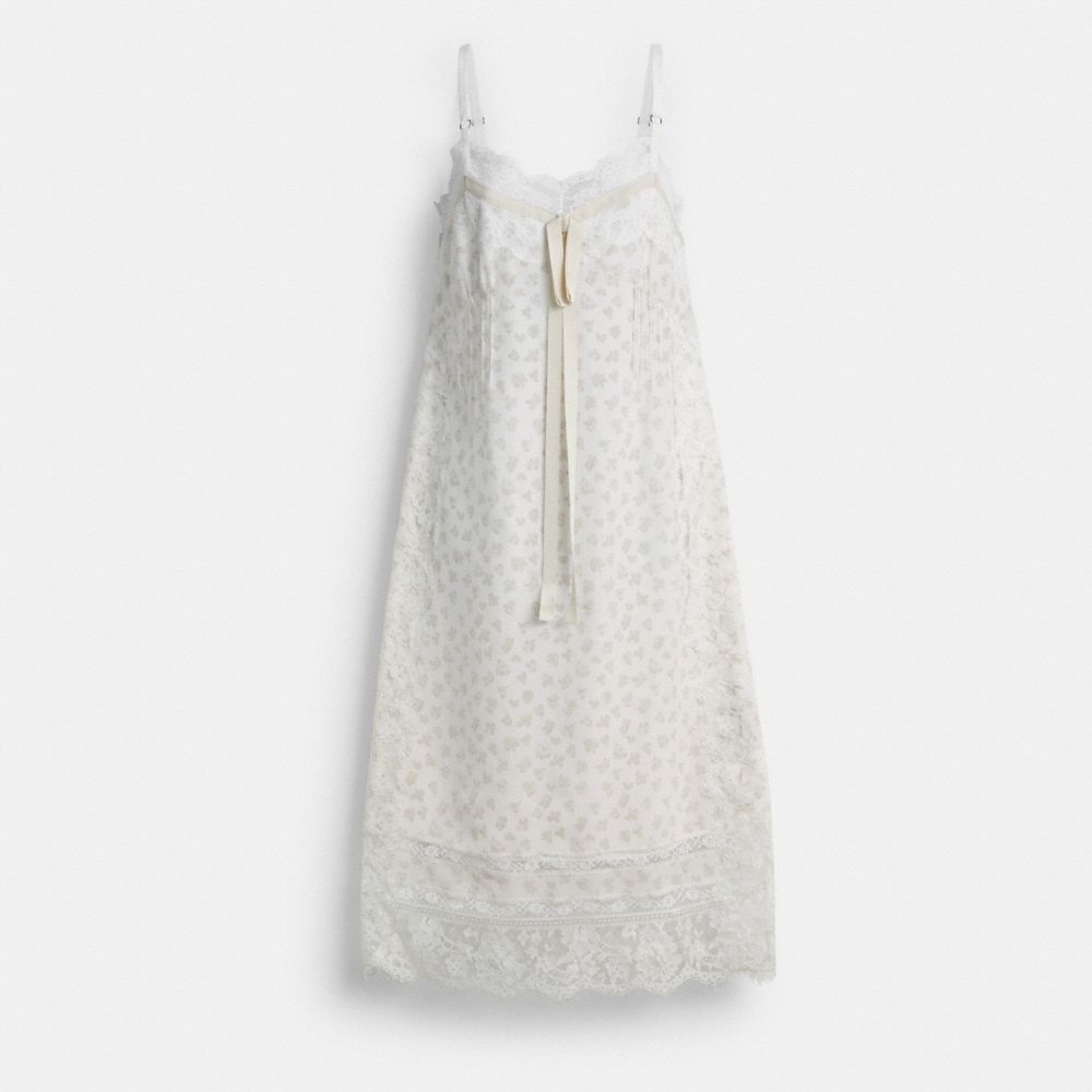 Coach Floral Lace Dress White