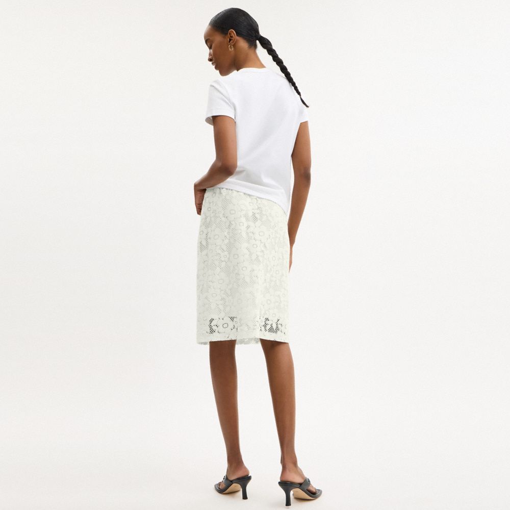 Coach Lace Skirt White