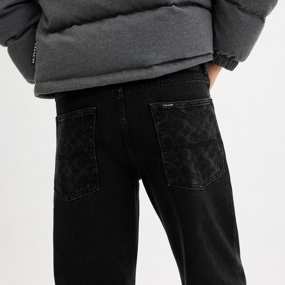 Coach Straight Fit Denim Jeans Black Wash