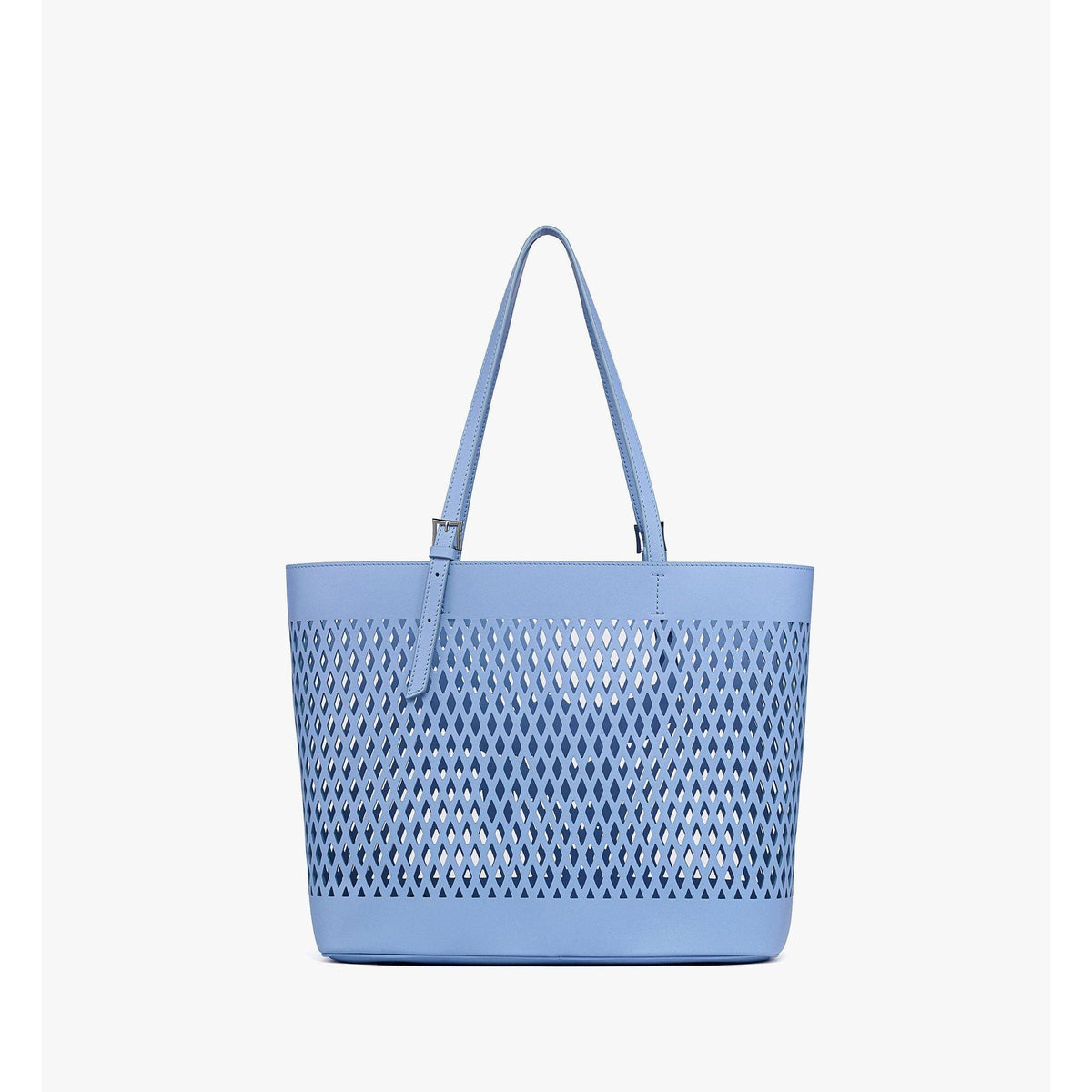 MCM Medium Himmel Shopper in Perforated Calfskin Leather