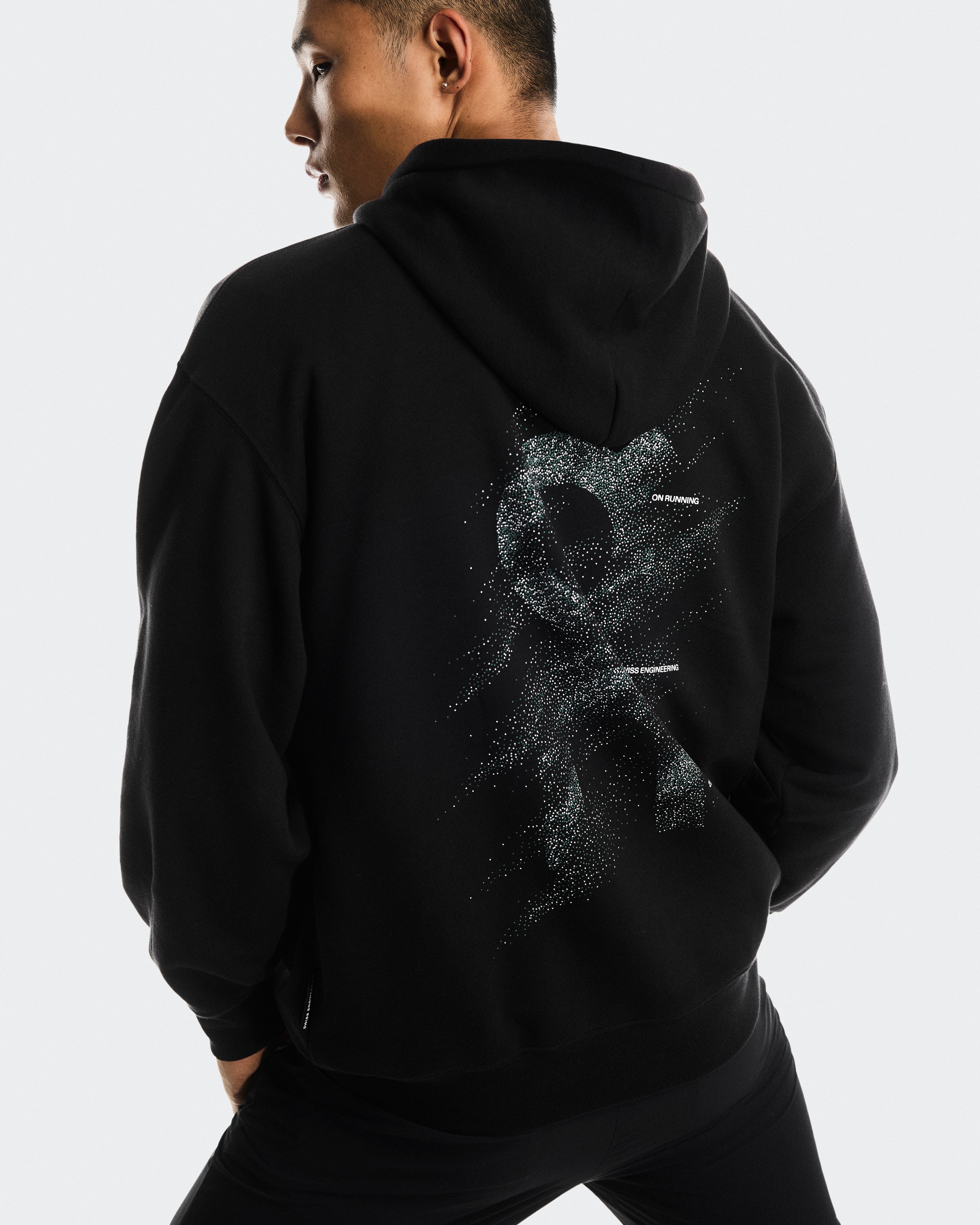 On Club Hoodie Graphic Black | Olive