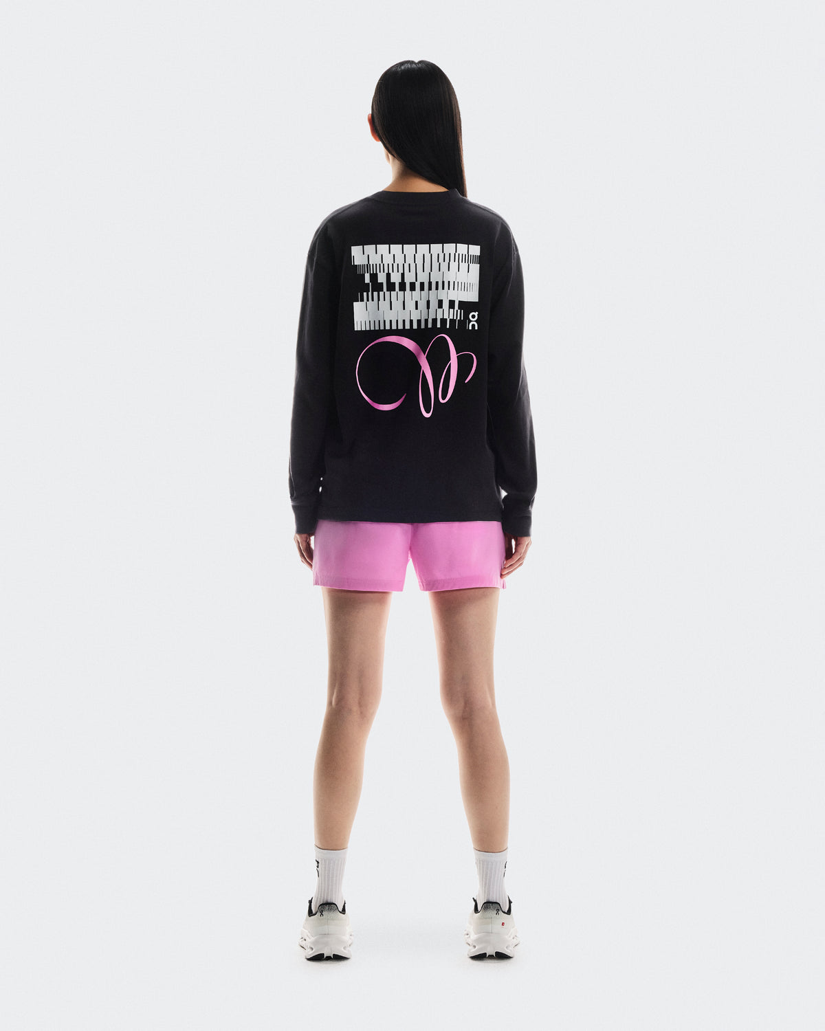 On Club Long-T Graphic Black (Women'S) (Women's)