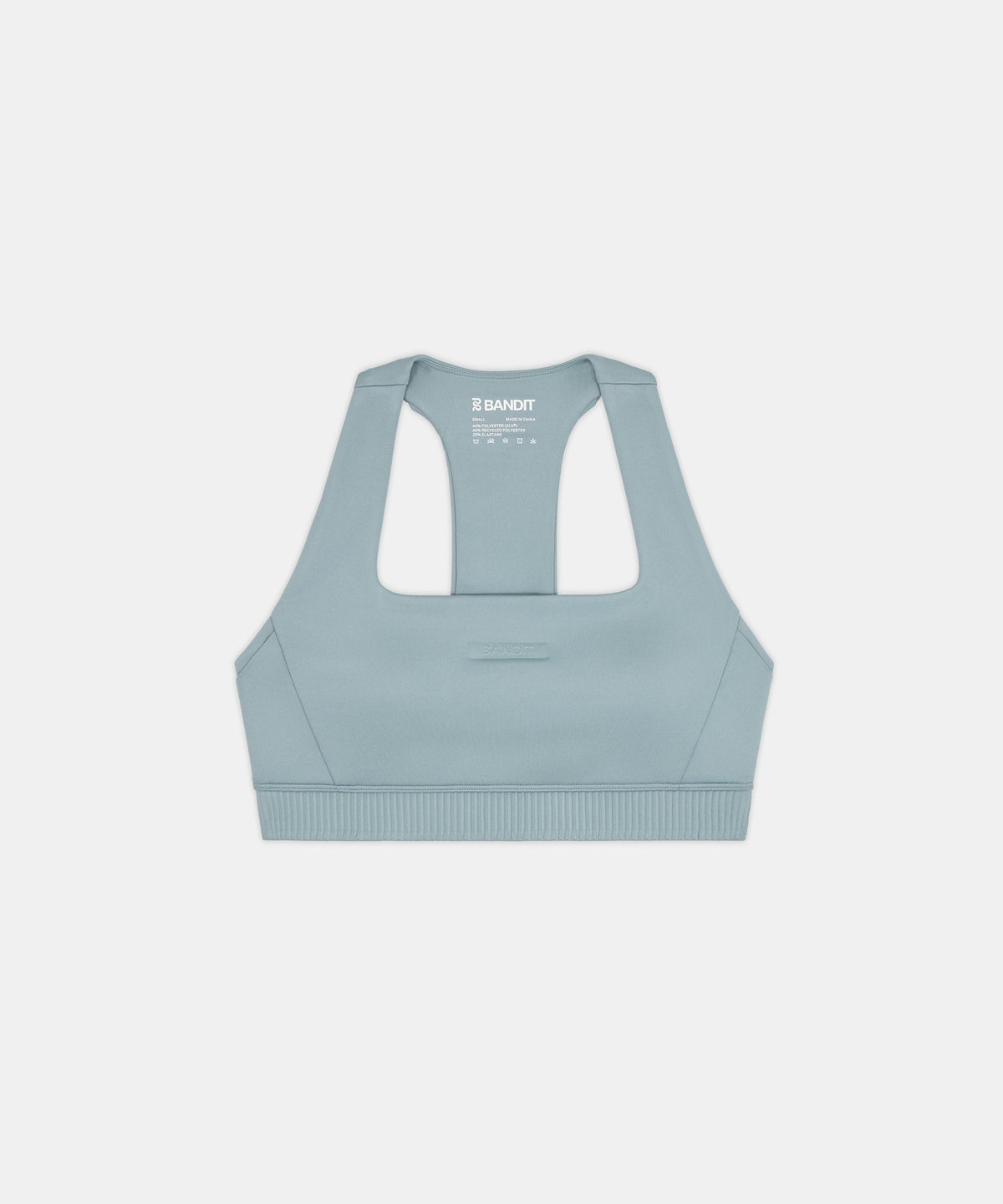 Bandit Womens Stamina V Square Neck Run Bra Tranquil Blue