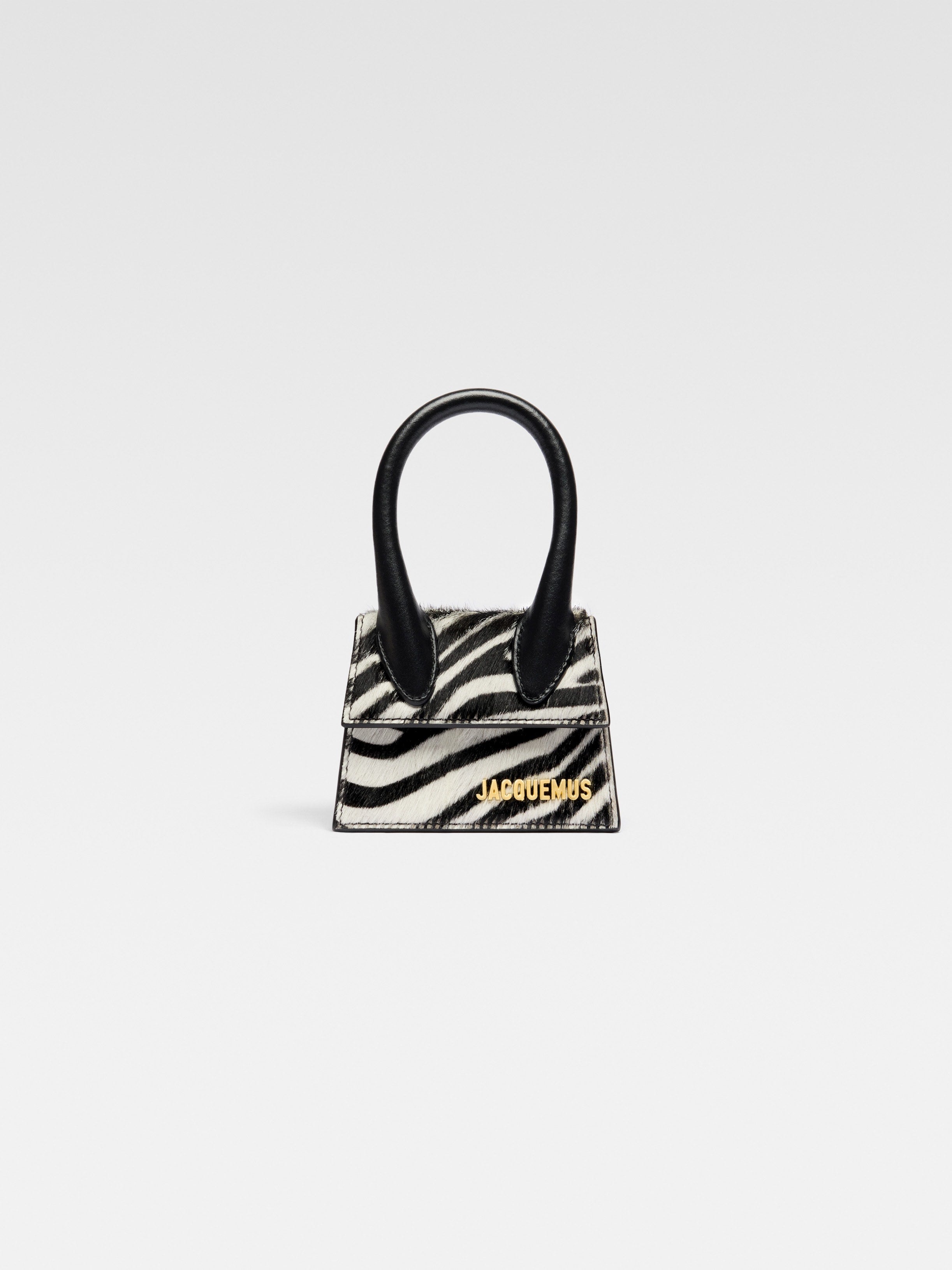 Jacquemus The Chiquito Signature Mini Handbag Black White Zebra