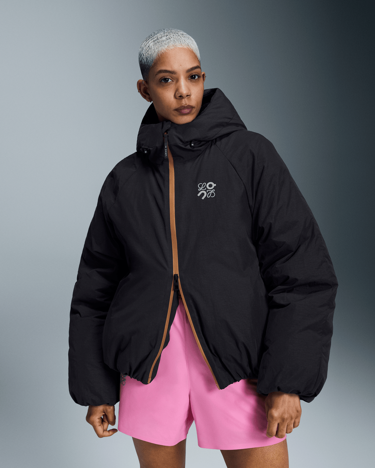 On Puffer Jacket Loewe Black (Women'S)