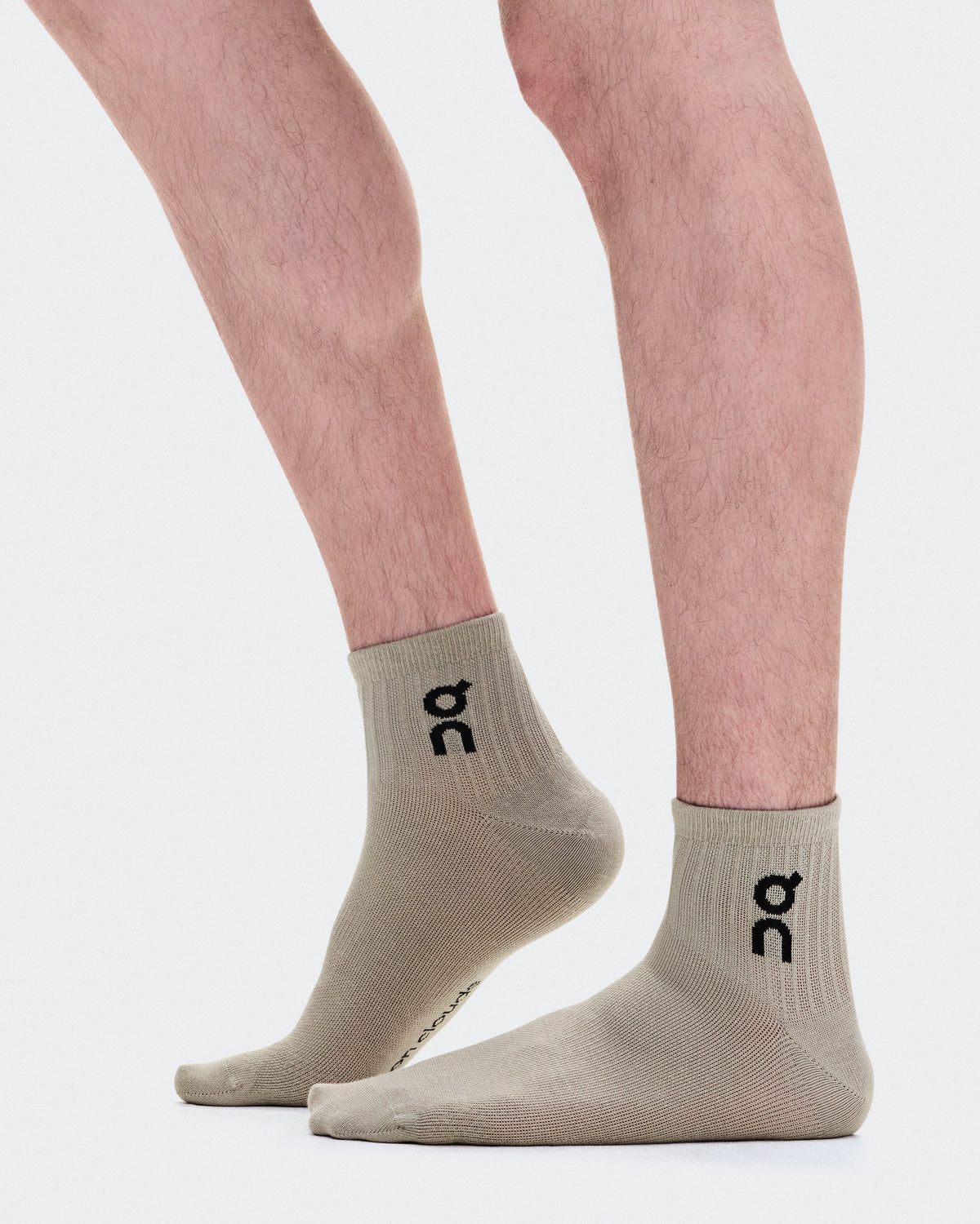 On Logo Sock Mid 3P Hare | Brume
