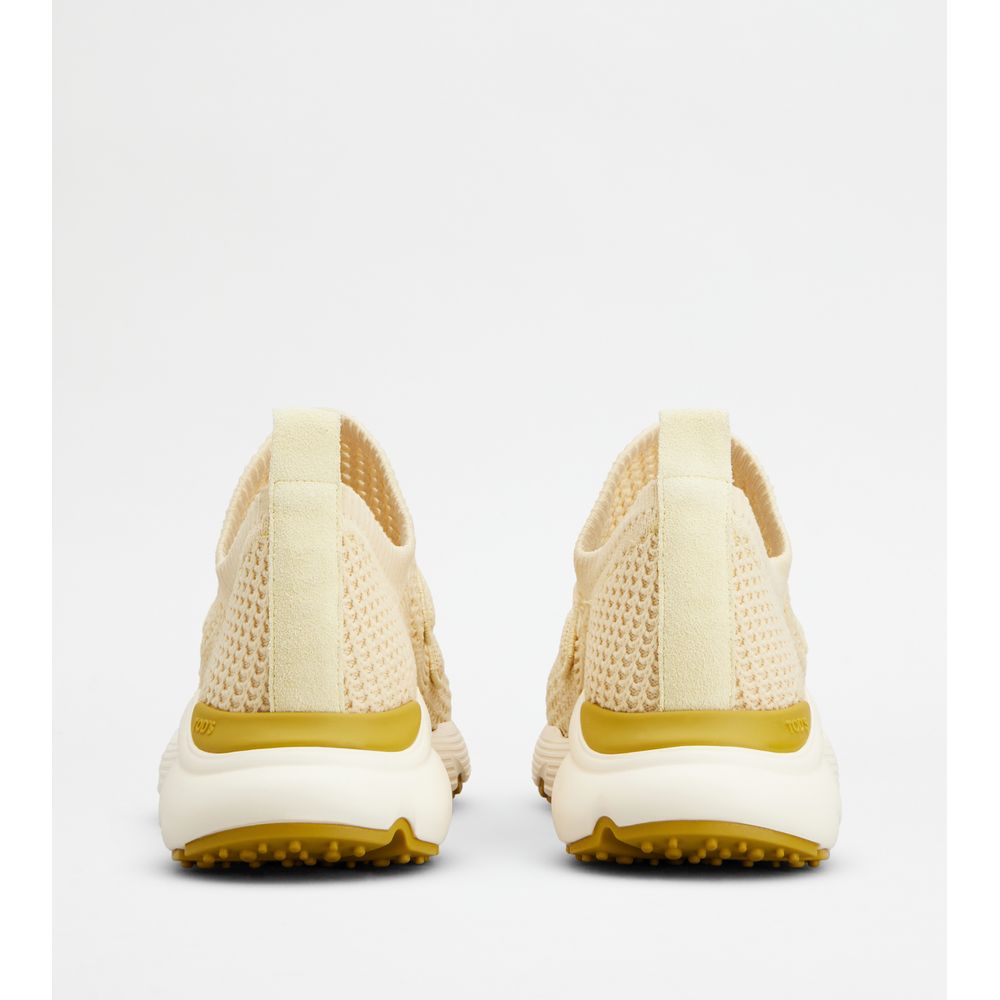 Tods Kate Slip-On Sneakers In Fabric Yellow Womens