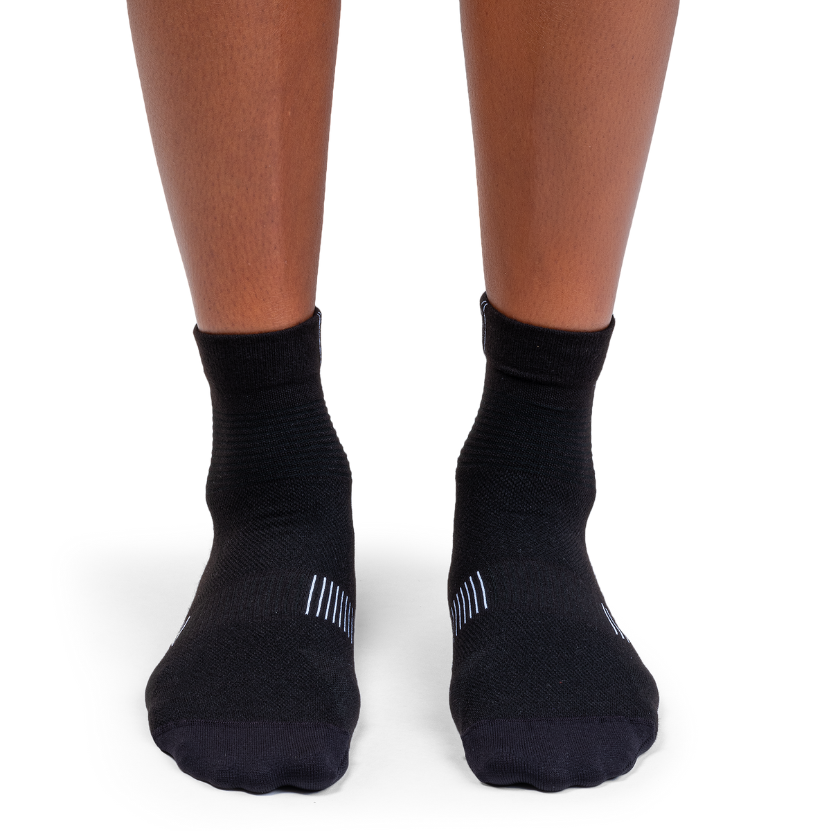 On Ultralight Mid Sock Black | White (Women'S)