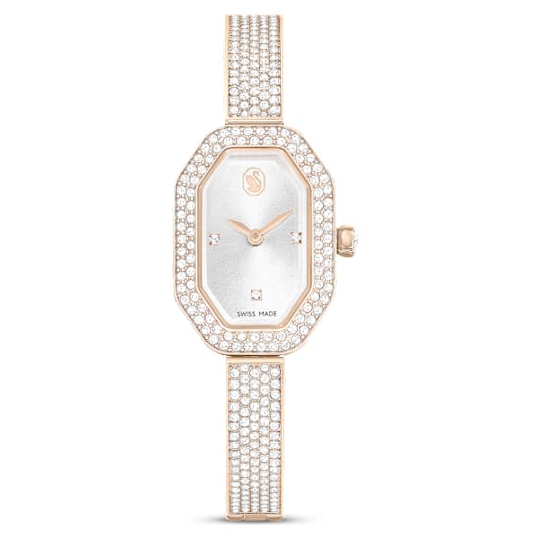 Swarovski Dextera Bangle Watch Swiss Made Metal Bracelet Gold Tone Champagne Gold-Tone Finish SW5672987