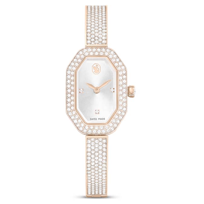Swarovski Dextera Bangle Watch Swiss Made Metal Bracelet Gold Tone Champagne Gold-Tone Finish SW5672987