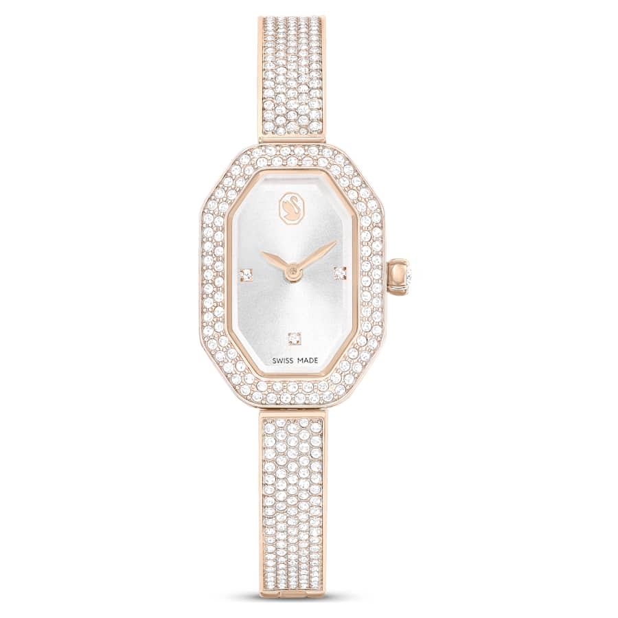 Swarovski Dextera Bangle Watch Swiss Made Metal Bracelet Gold Tone Champagne Gold-Tone Finish SW5672987