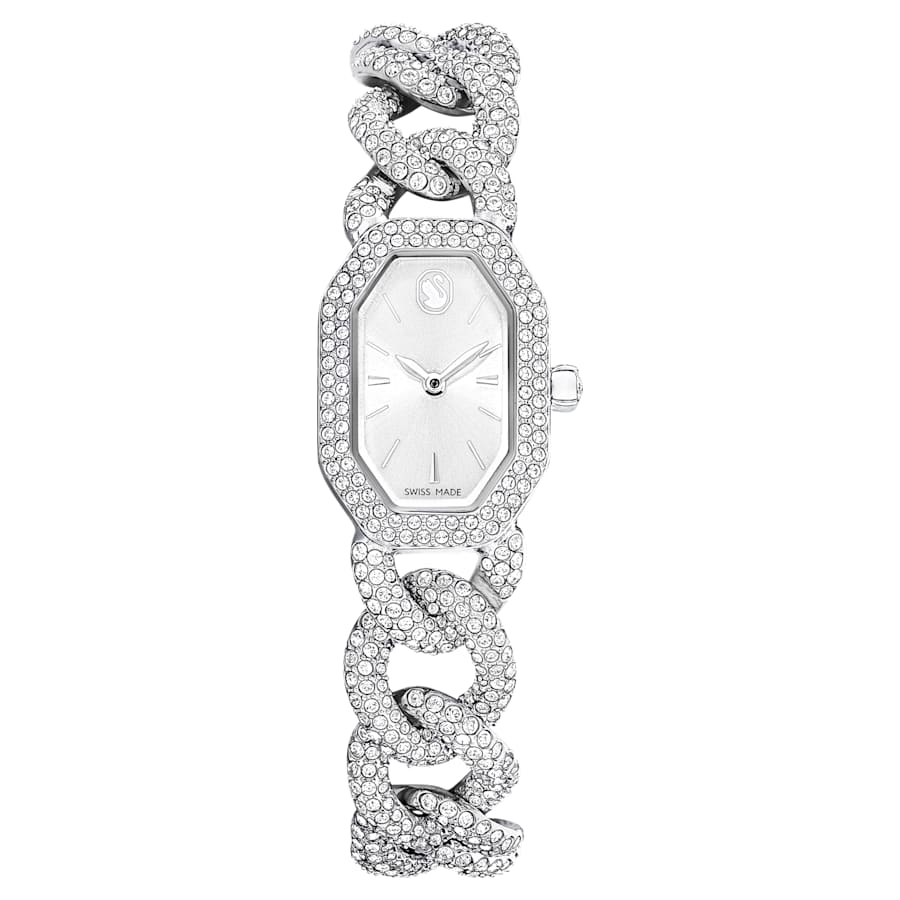 Swarovski Dextera Chain Watch Swiss Made Crystal Bracelet Silver Tone Stainless Steel SW5668899