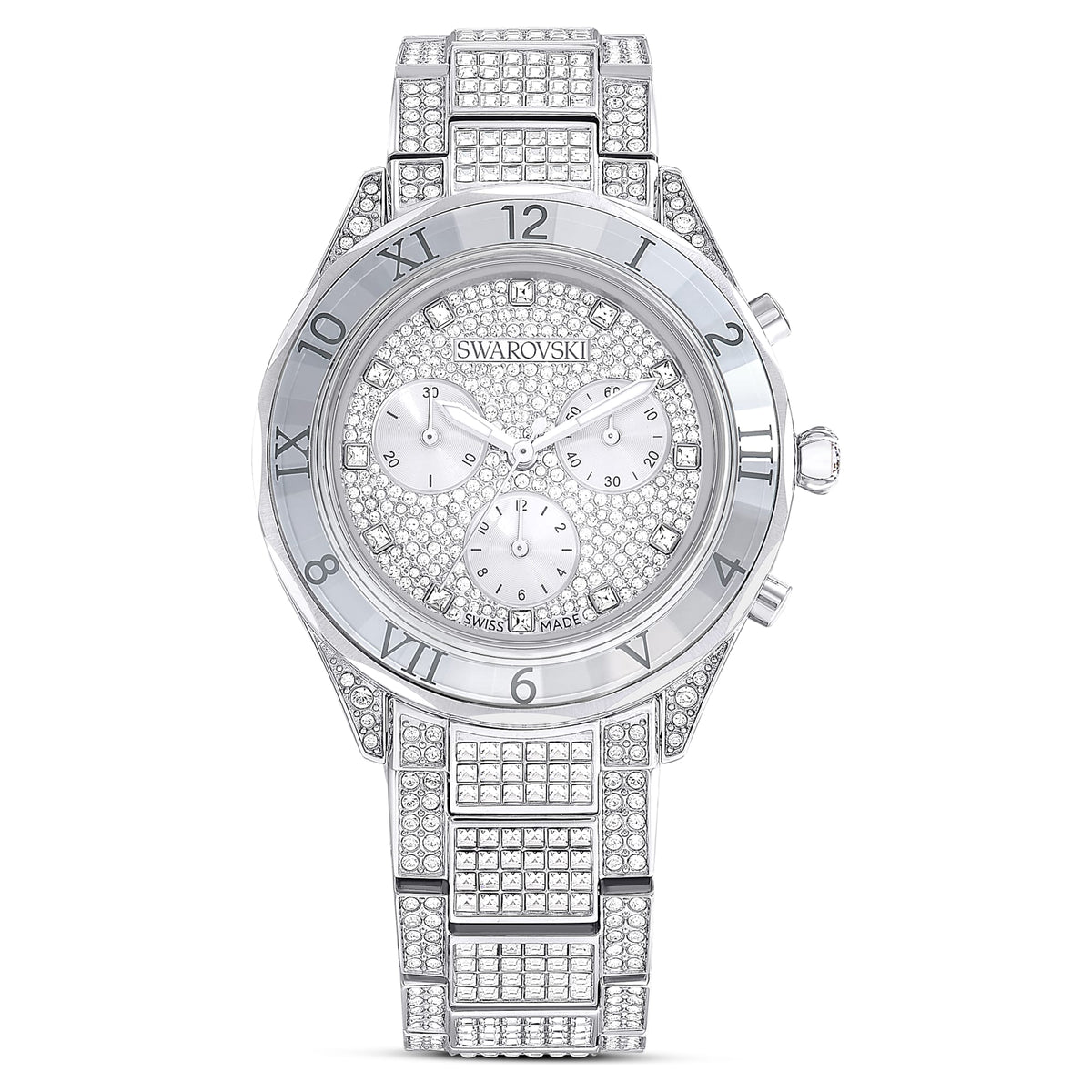 Swarovski Dextera Lux Watch Swiss Made Metal Bracelet Silver Tone Stainless Steel SW5668845