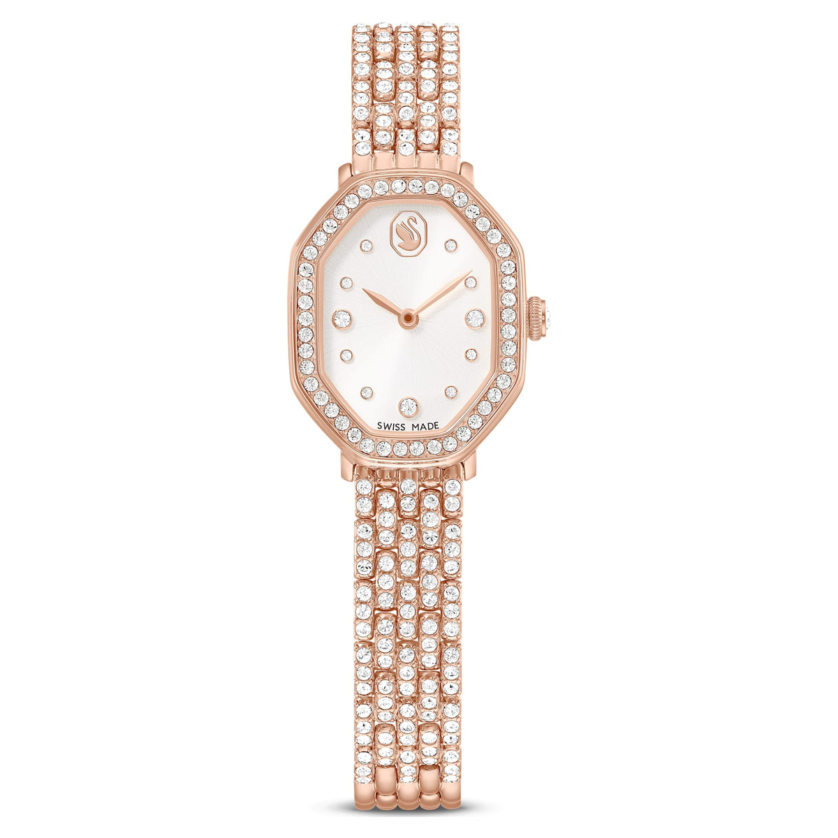 Swarovski Dextera Octagon Watch Swiss Made Metal Bracelet Rose Gold Tone Rose Gold-Tone Finish SW5749449