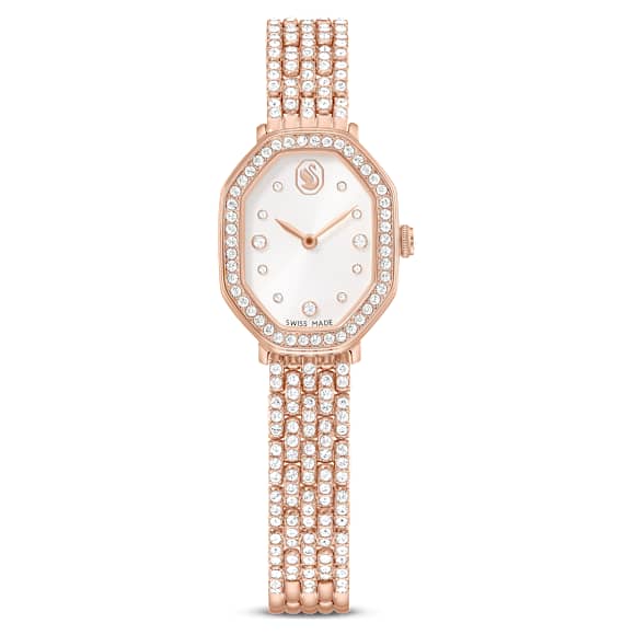 Swarovski Dextera Octagon Watch Swiss Made Metal Bracelet Rose Gold Tone Rose Gold-Tone Finish SW5749449