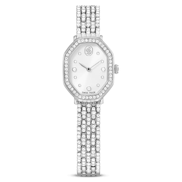 Swarovski Dextera Octagon Watch Swiss Made Metal Bracelet Silver Tone Stainless Steel SW5749451