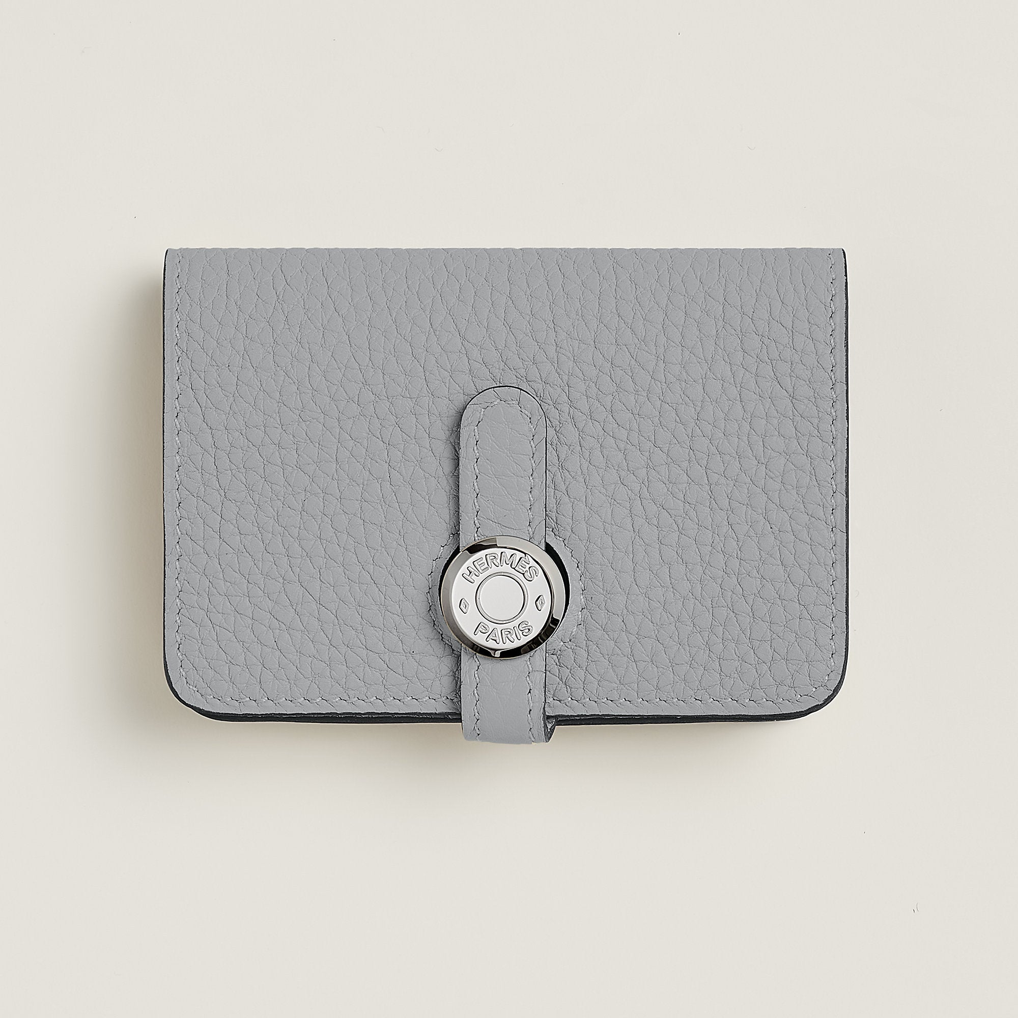 Hermes Dogon Card Holder Gris Pantin