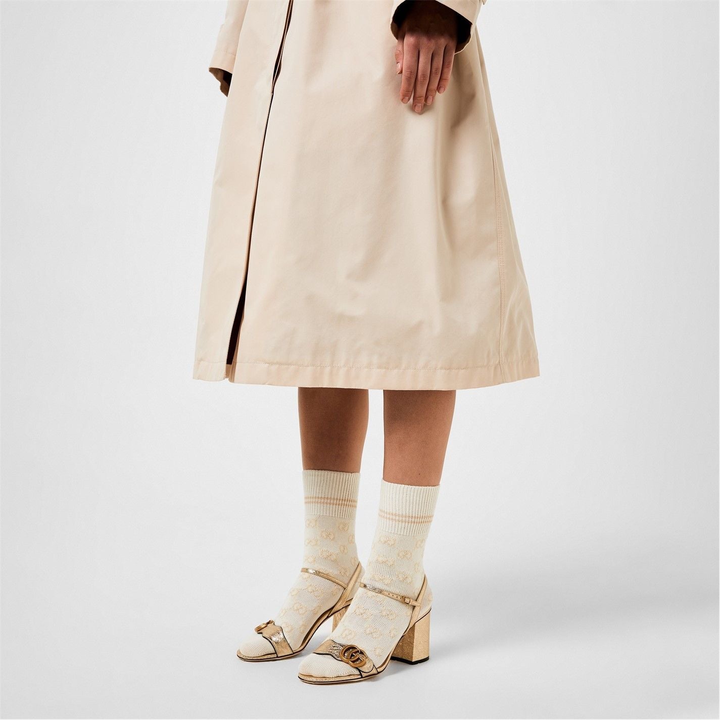 Double G 75mm Sandals Platino