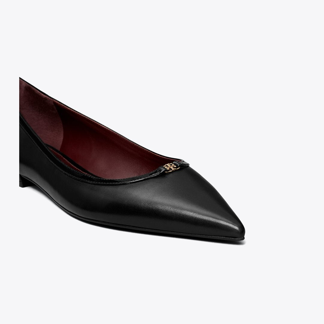 Tory Burch Double T Buckle Flat PERFECT BLACK