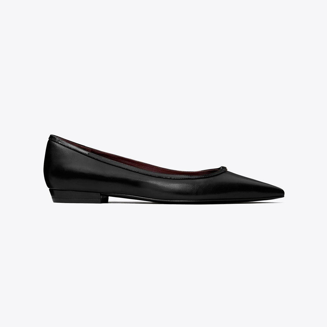 Tory Burch Double T Buckle Flat PERFECT BLACK