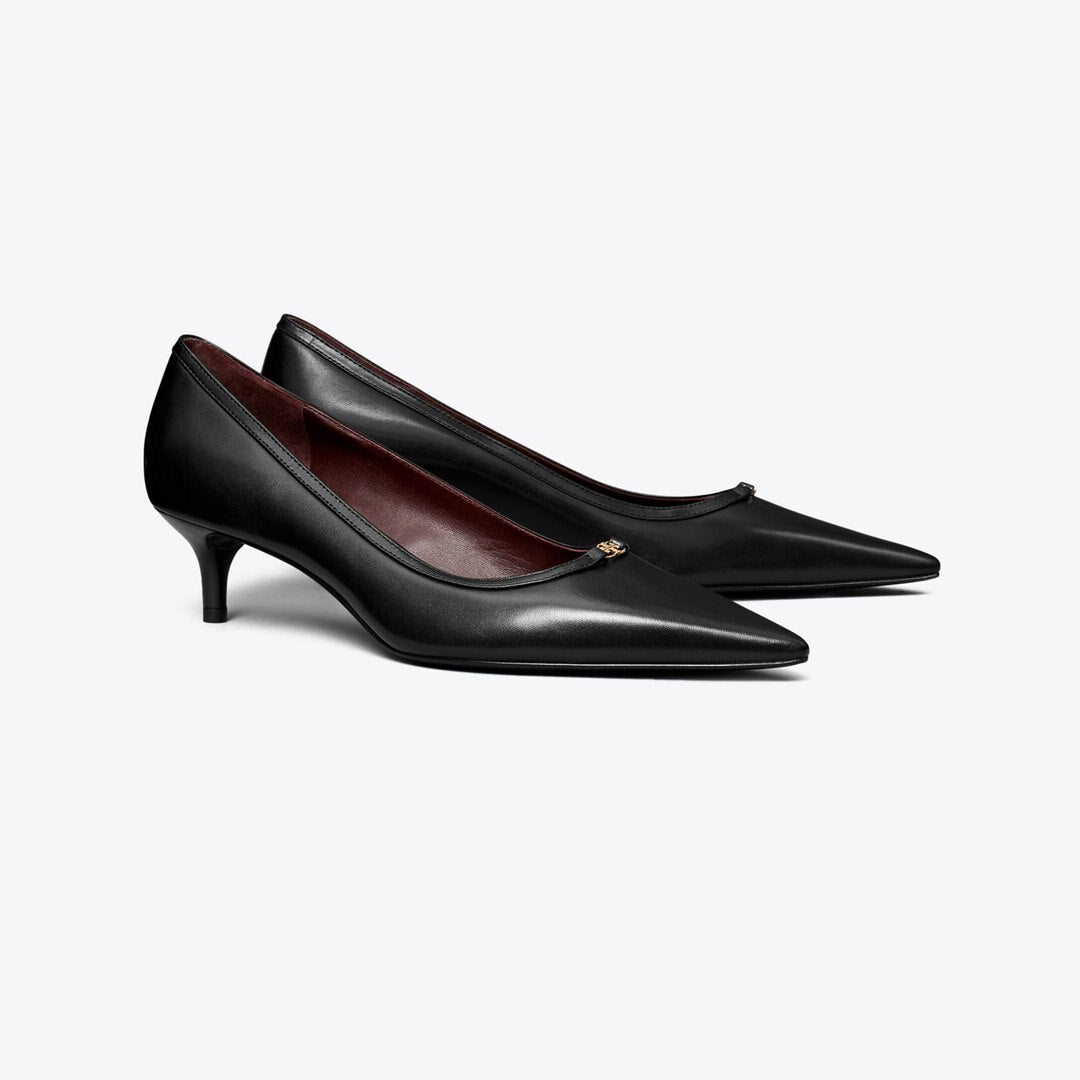 Tory Burch Double T Buckle Low-Heeled Pump PERFECT BLACK / PERFECT BLACK