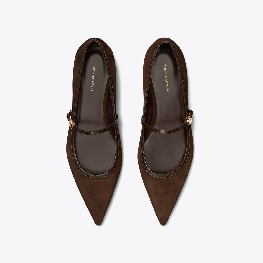 Tory Burch Double T Buckle Mary Jane DARK COCOA / DARK COCOA