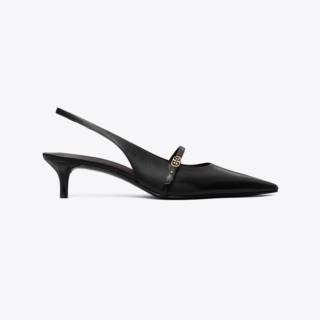 Tory Burch Double T Buckle Mary Jane Slingback PERFECT BLACK / PERFECT BLACK