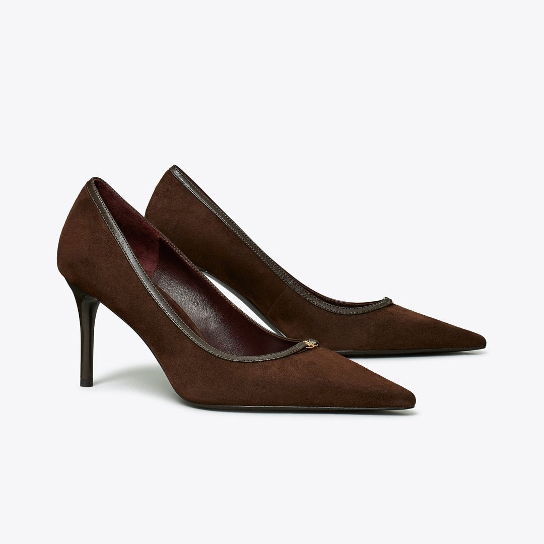Tory Burch Double T Buckle Pump DARK COCOA / DARK COCOA