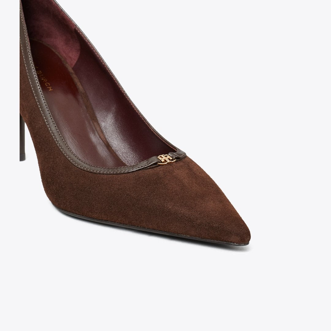 Tory Burch Double T Buckle Pump DARK COCOA / DARK COCOA