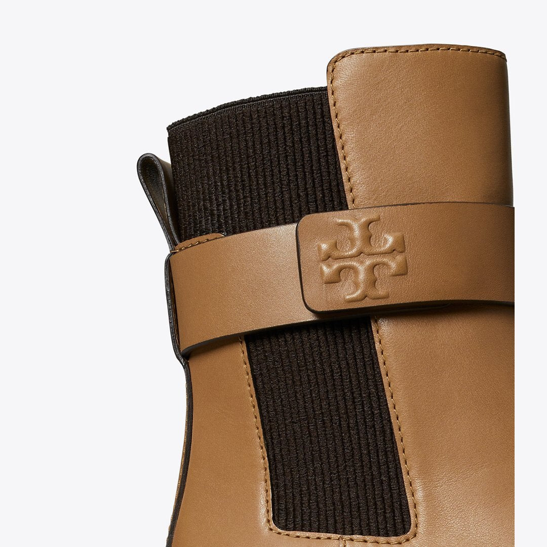 Tory Burch Double T Chelsea Boot ALMOND FLOUR / COCO