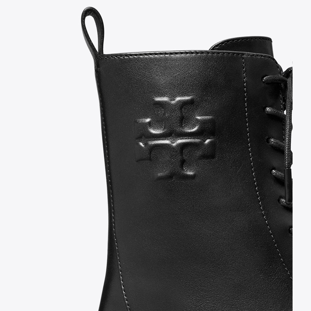 Tory Burch Double T Combat Boot PERFECT BLACK