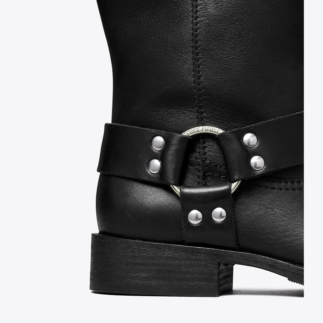 Tory Burch Double T Moto Boot PERFECT BLACK