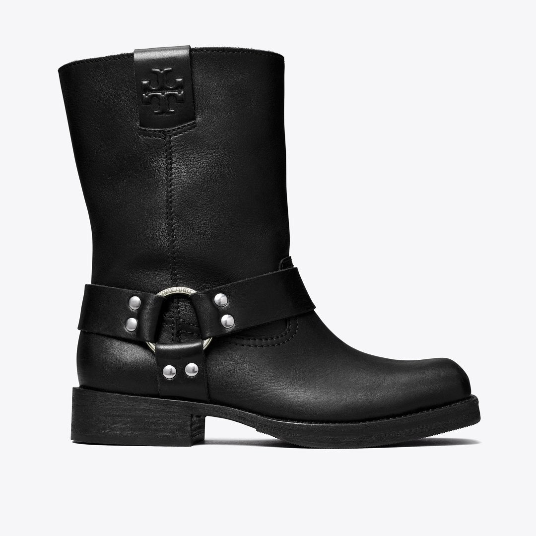 Tory Burch Double T Moto Boot PERFECT BLACK
