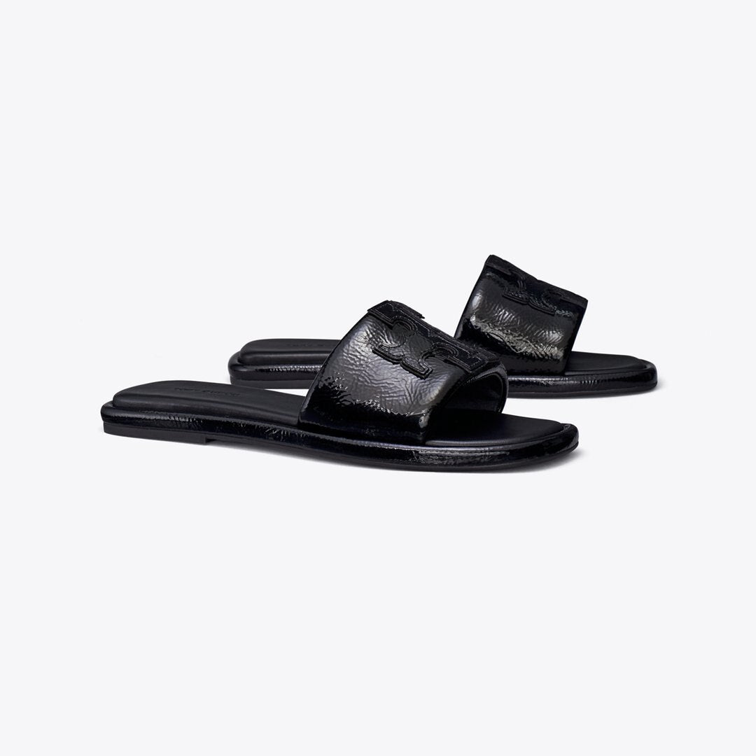 Tory Burch Double T Sport Slide PERFECT BLACK