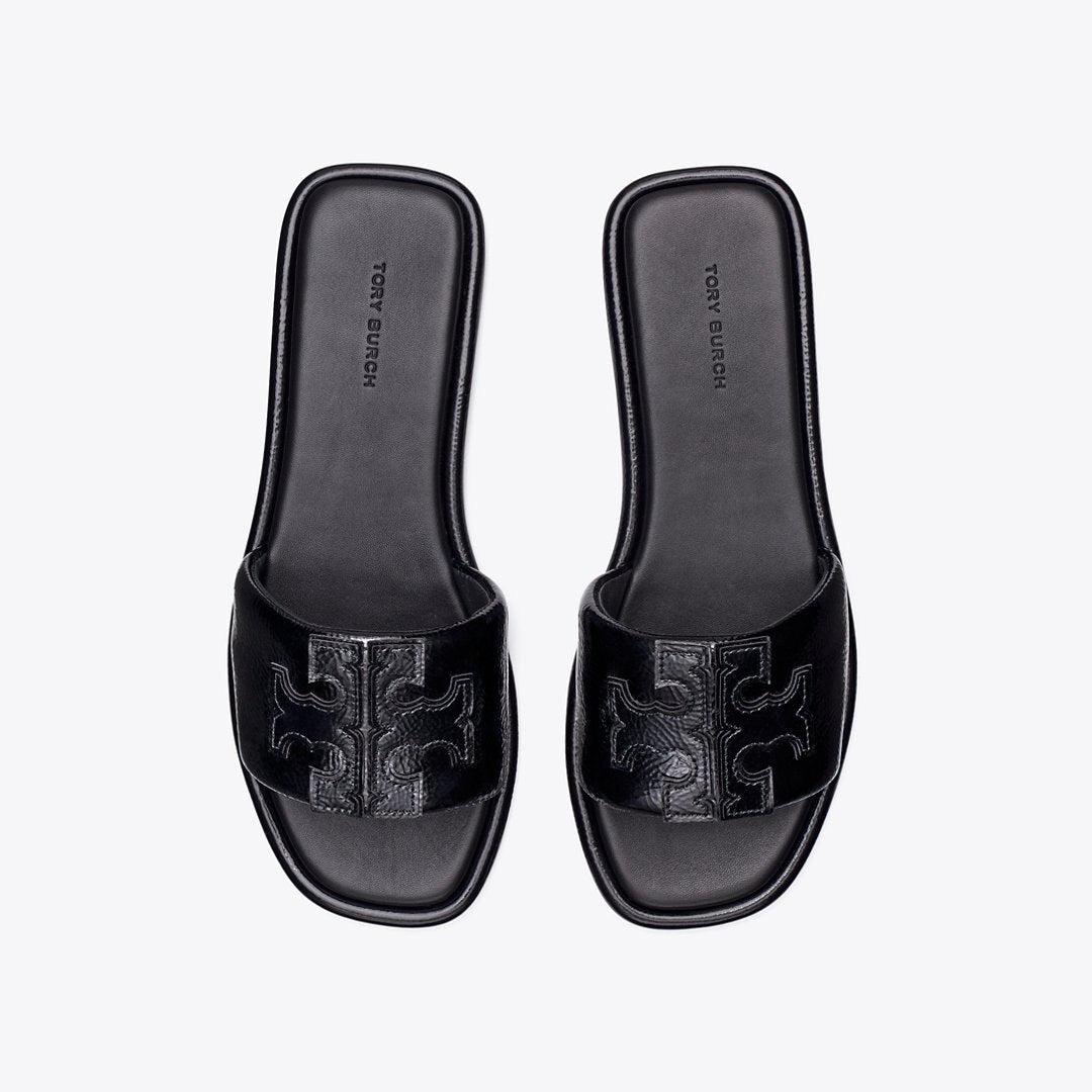 Tory Burch Double T Sport Slide PERFECT BLACK