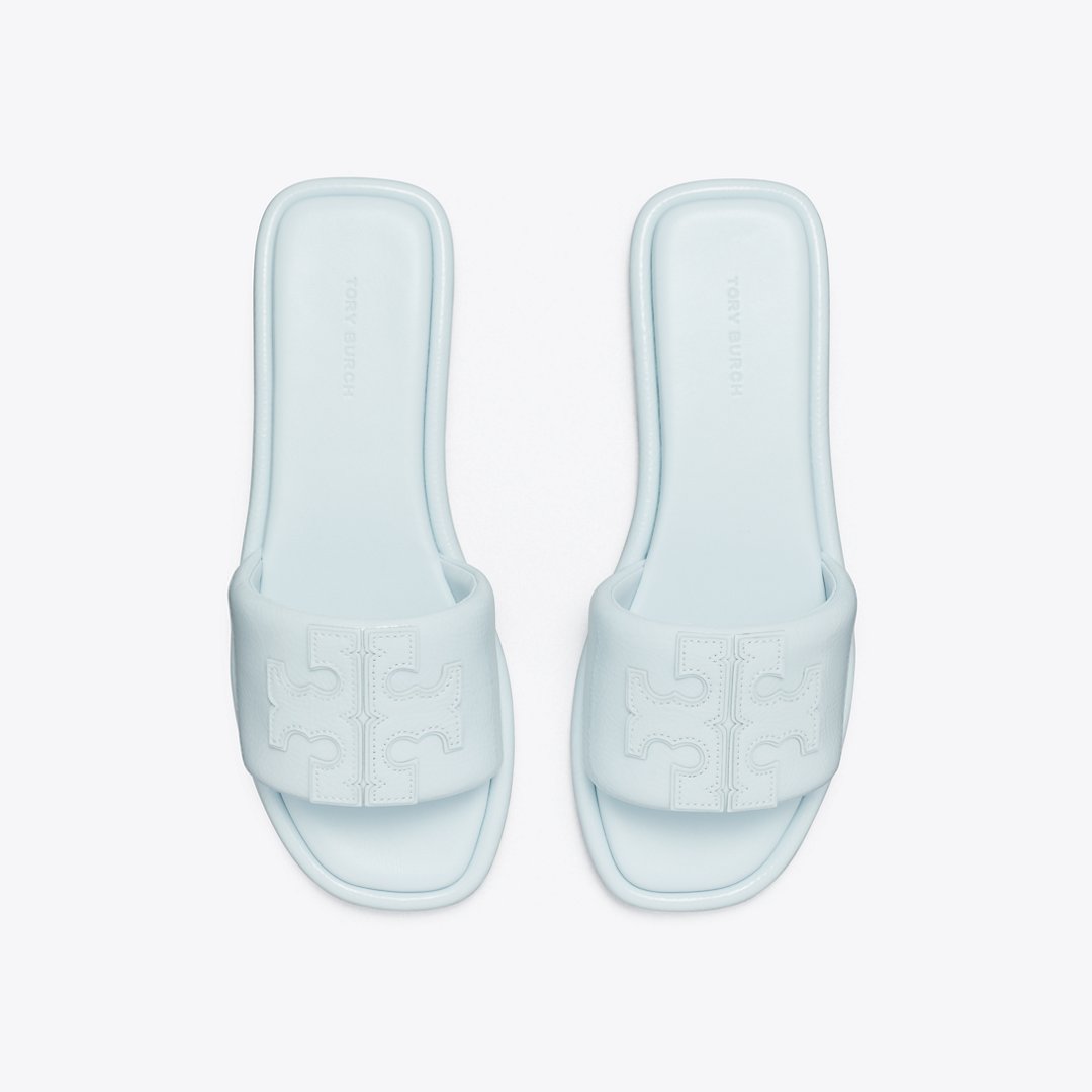 Tory Burch Double T Sport Slide BLUE WHISPER