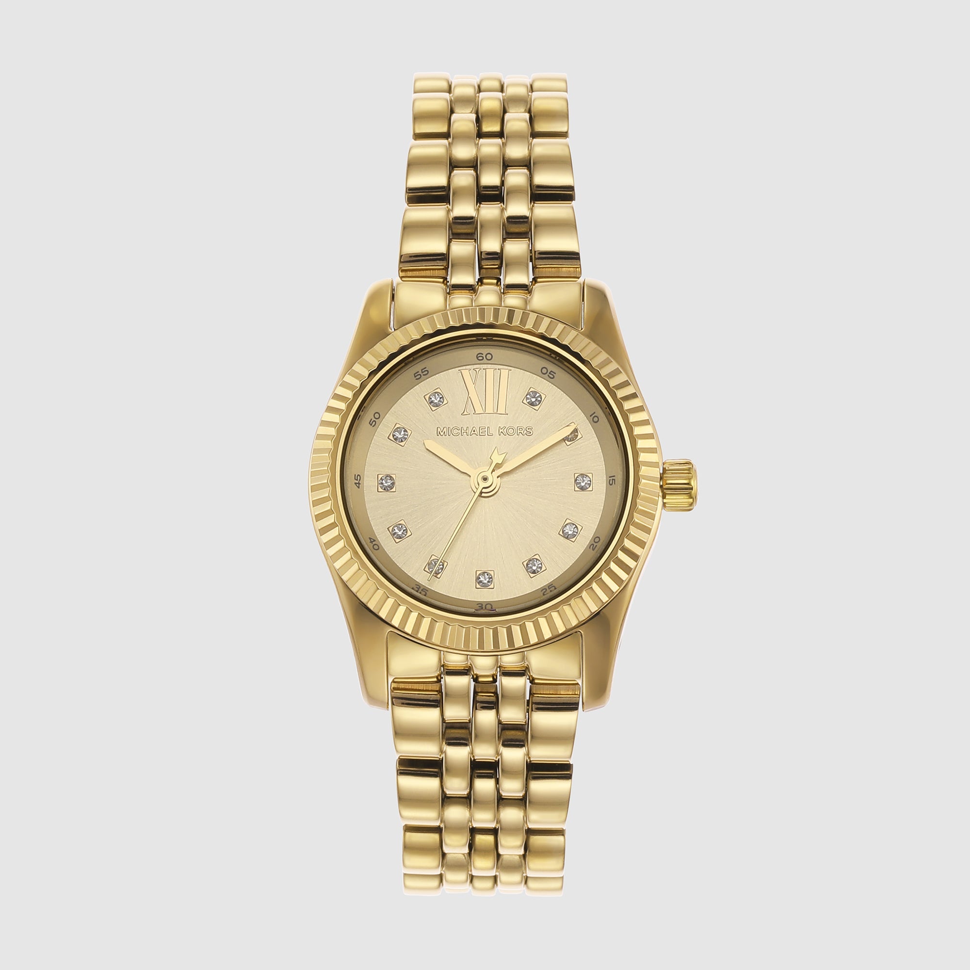 Michael Kors Lexington Women Quartz Gold Dial Analog Stainless Steel Watch Mk4741