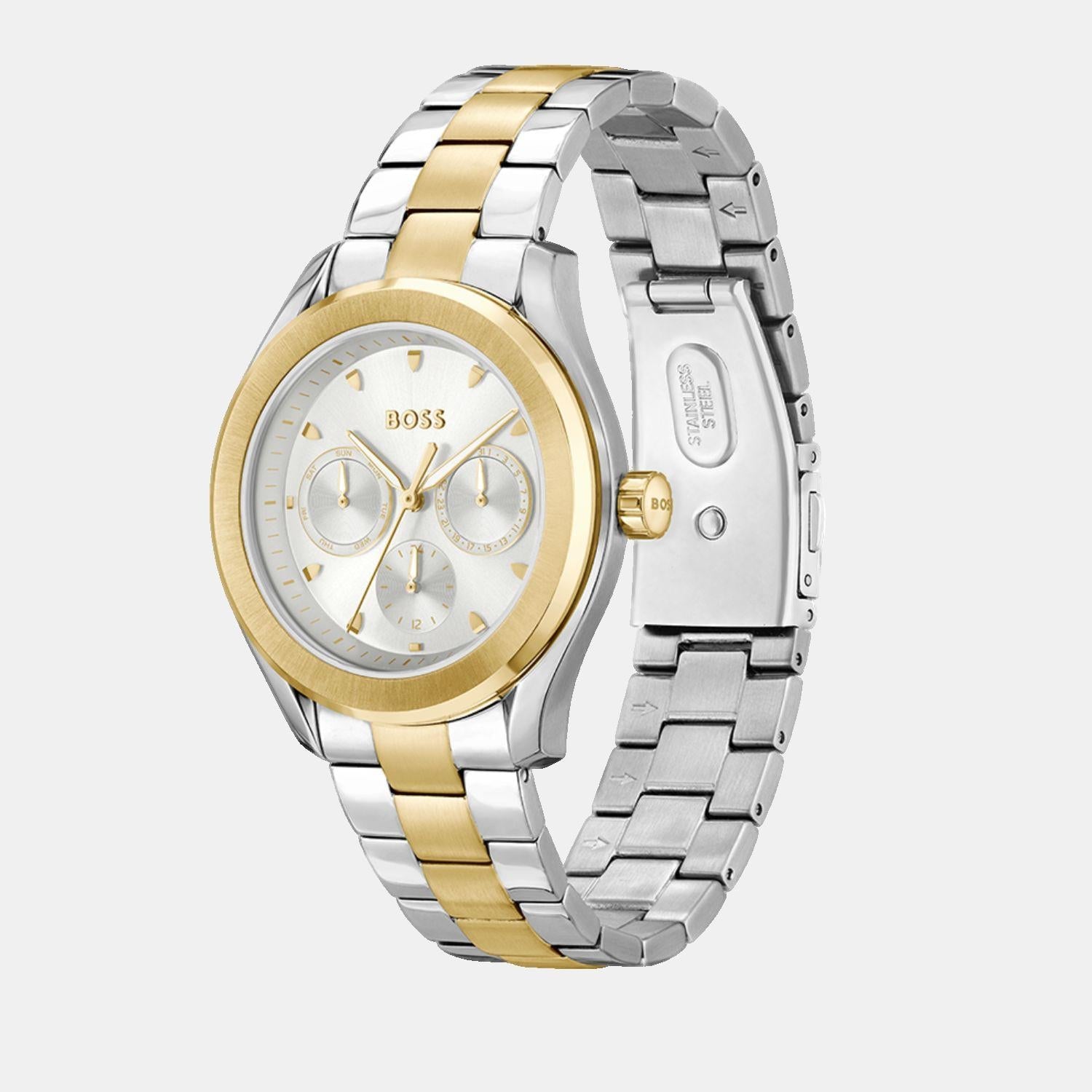 Boss Lida Women Quartz Silver Dial Multi-Function Stainless Steel Watch 1502746