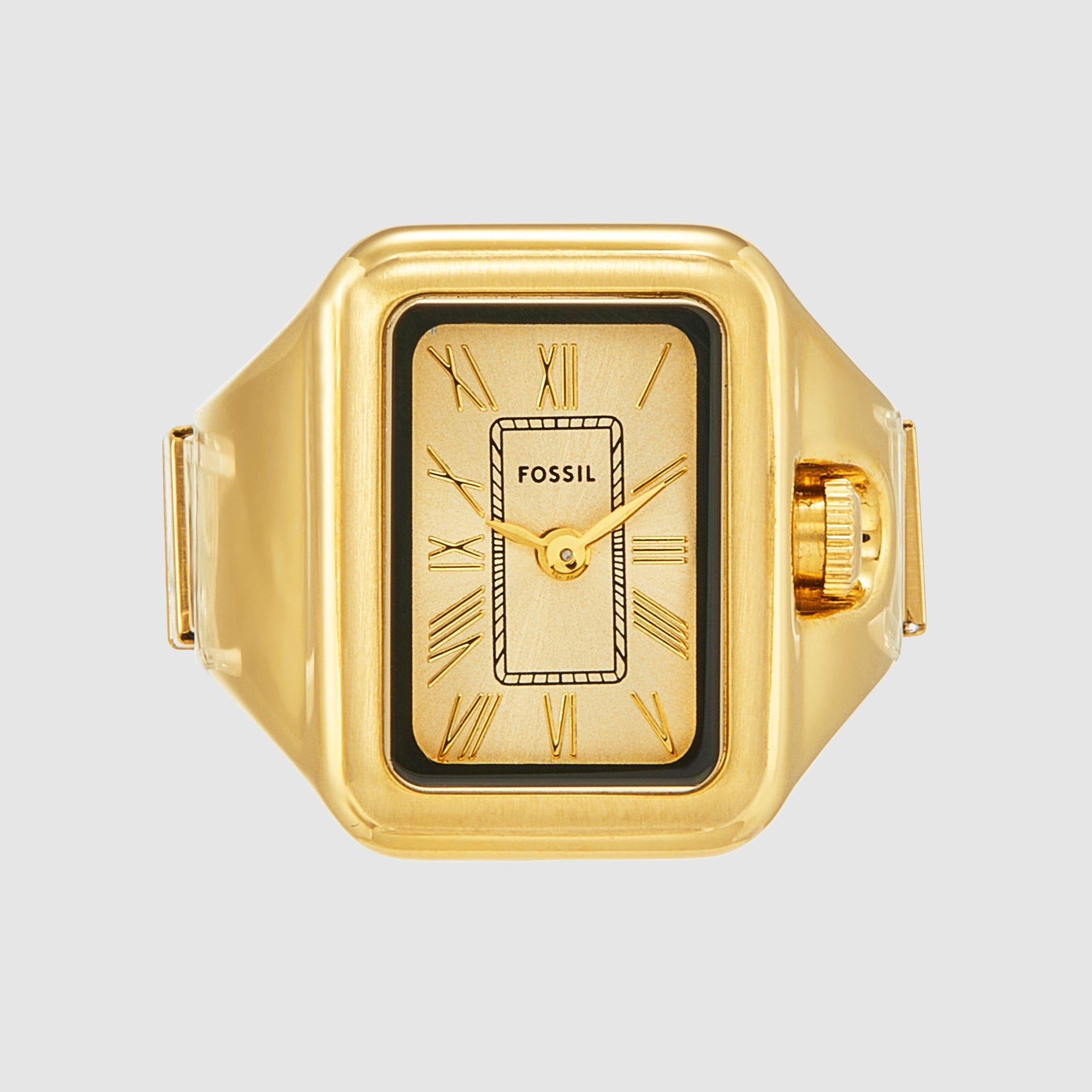 Fossil Raquel Watch Ring Women Quartz Gold Dial Analog Stainless Steel Watch Es5343