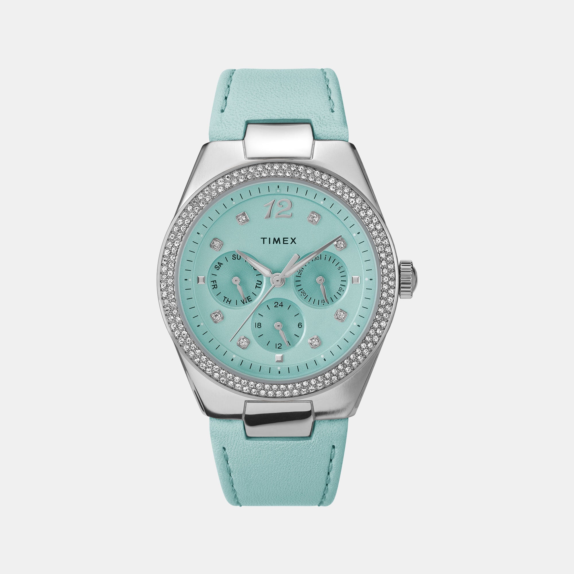 Timex Trend Women Quartz Blue Dial Analog Brass Watch Tw2V80400Uj