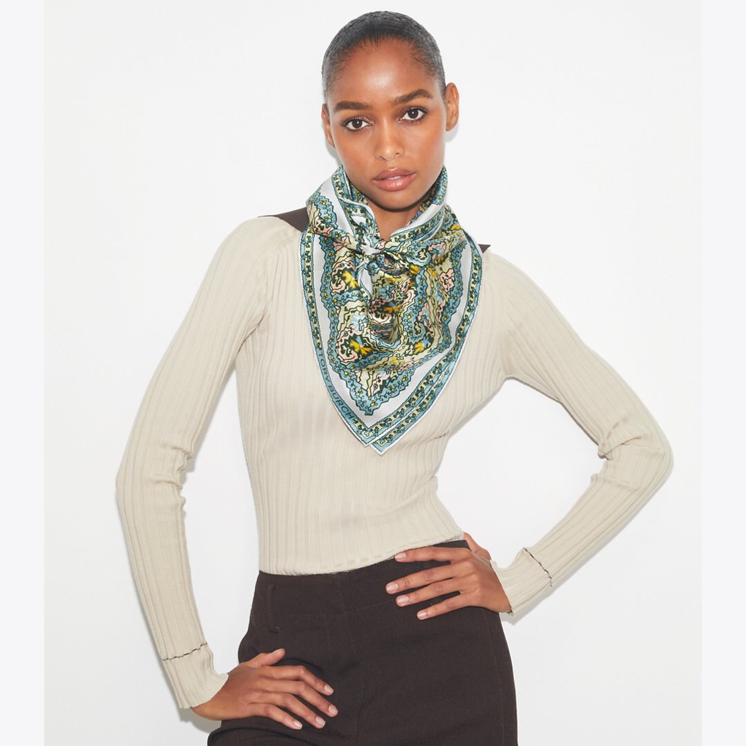Tory Burch Dream Paisley Silk Square Scarf Dream Paisley