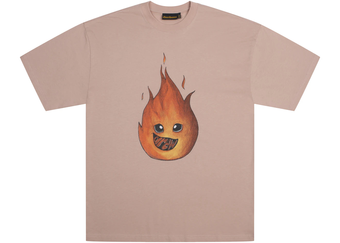 drew house drew flame ss tee dusty rose