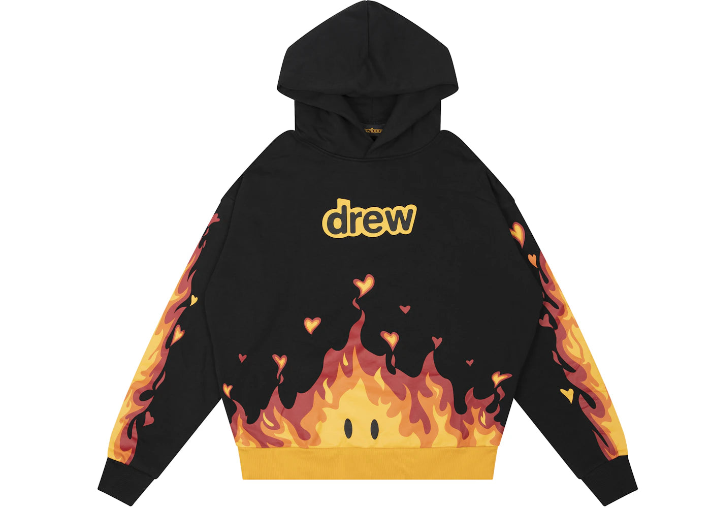 drew house fire hoodie black