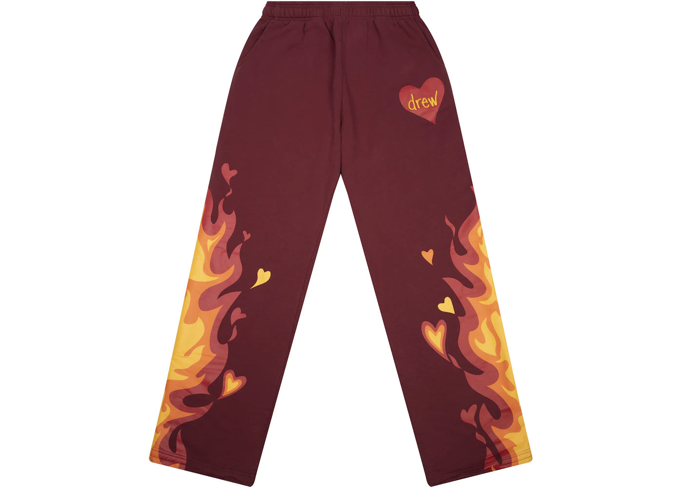 drew house fire sweatpant burgundy