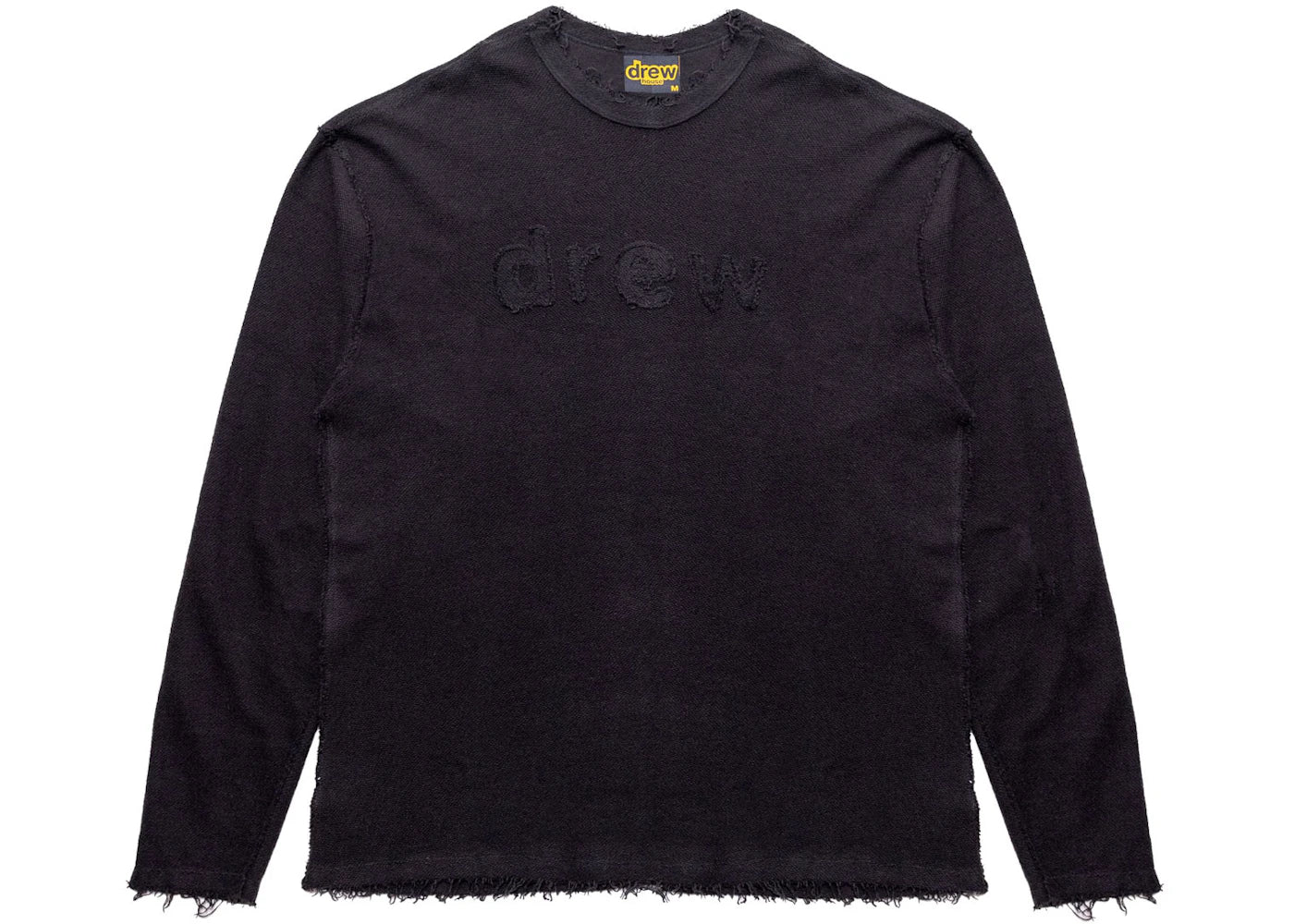 drew house reverse terry secret l/s t-shirt black