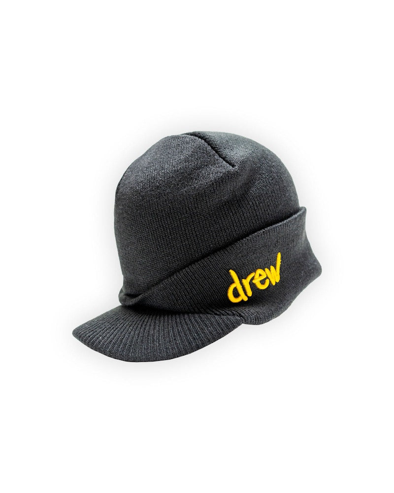 Drew House Scribble Billed Waffle Beanie Black Default Title
