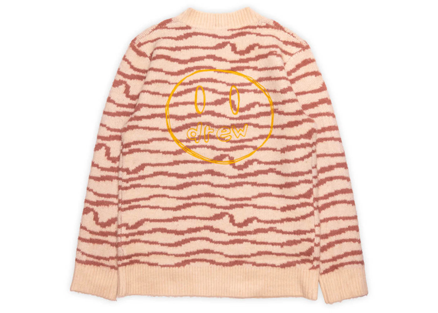 drew house sketch mascot squiggle cardigan ivory/mauve