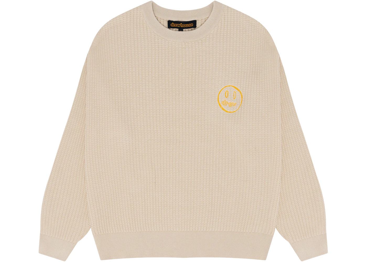 drew house sketch mascot waffle sweater cream