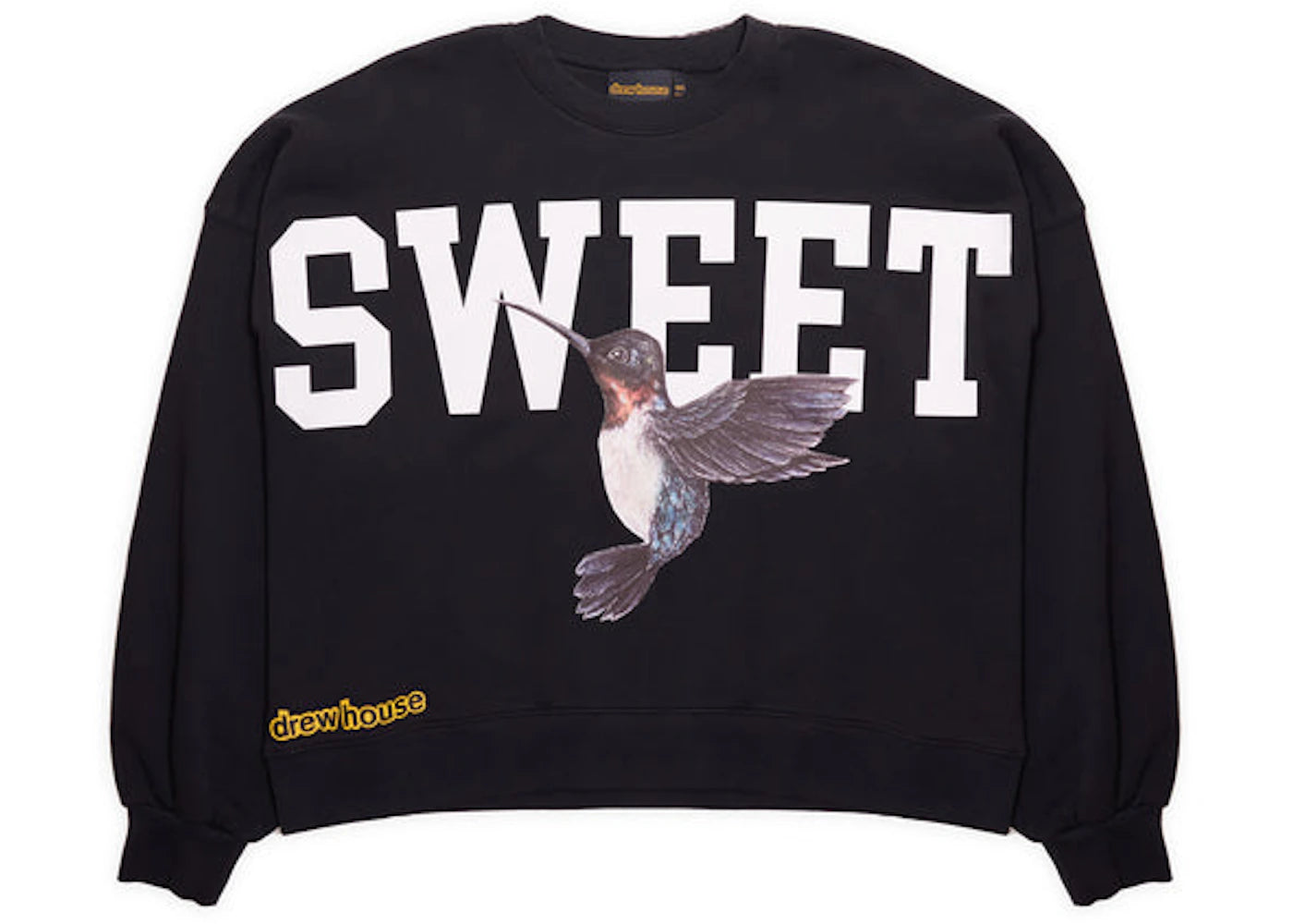 drew house sweet boxy crewneck black